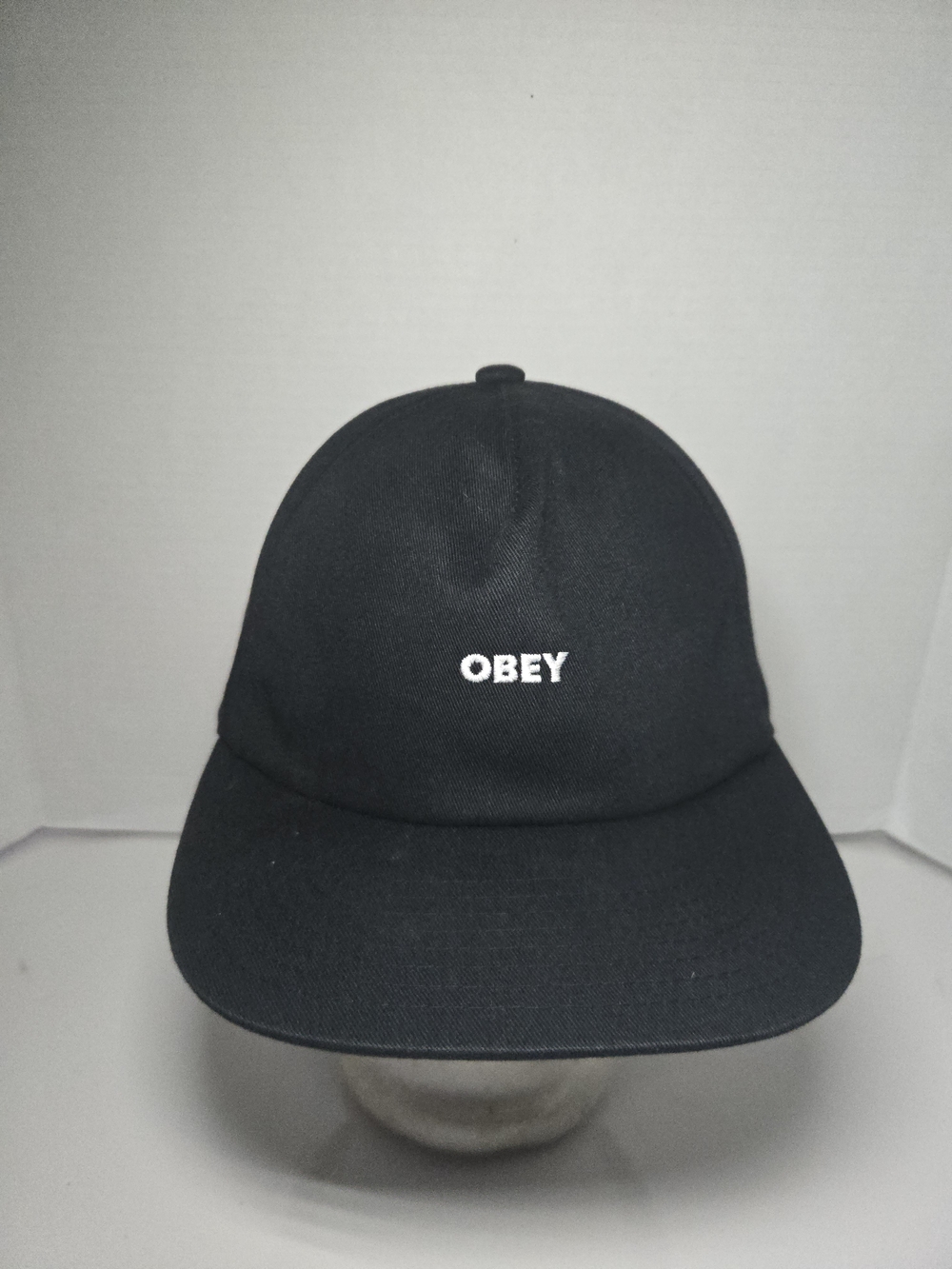 Obey Black Cap with White Embroidered Logo